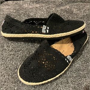 Sketchers Bobs Espadrille Size 7 Black
